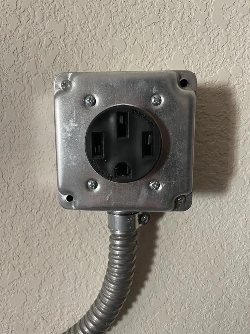 NEMA 14-50 outlet installed for Electrical Panel Upgrade in Rancho Cordova